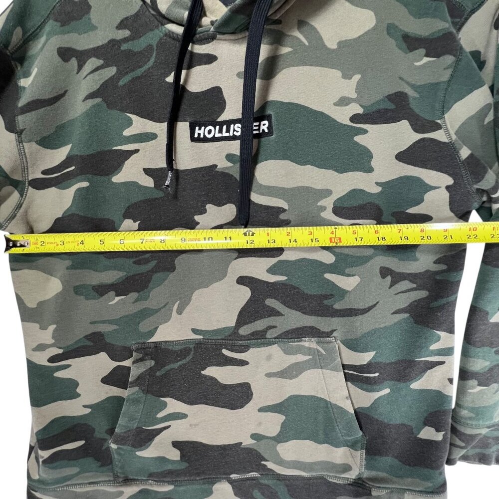 Hollister Mens Camo Hoodie XL Pullover Sweatshirt Fleece Lined Kangaroo Pocket - Picture 7 of 10